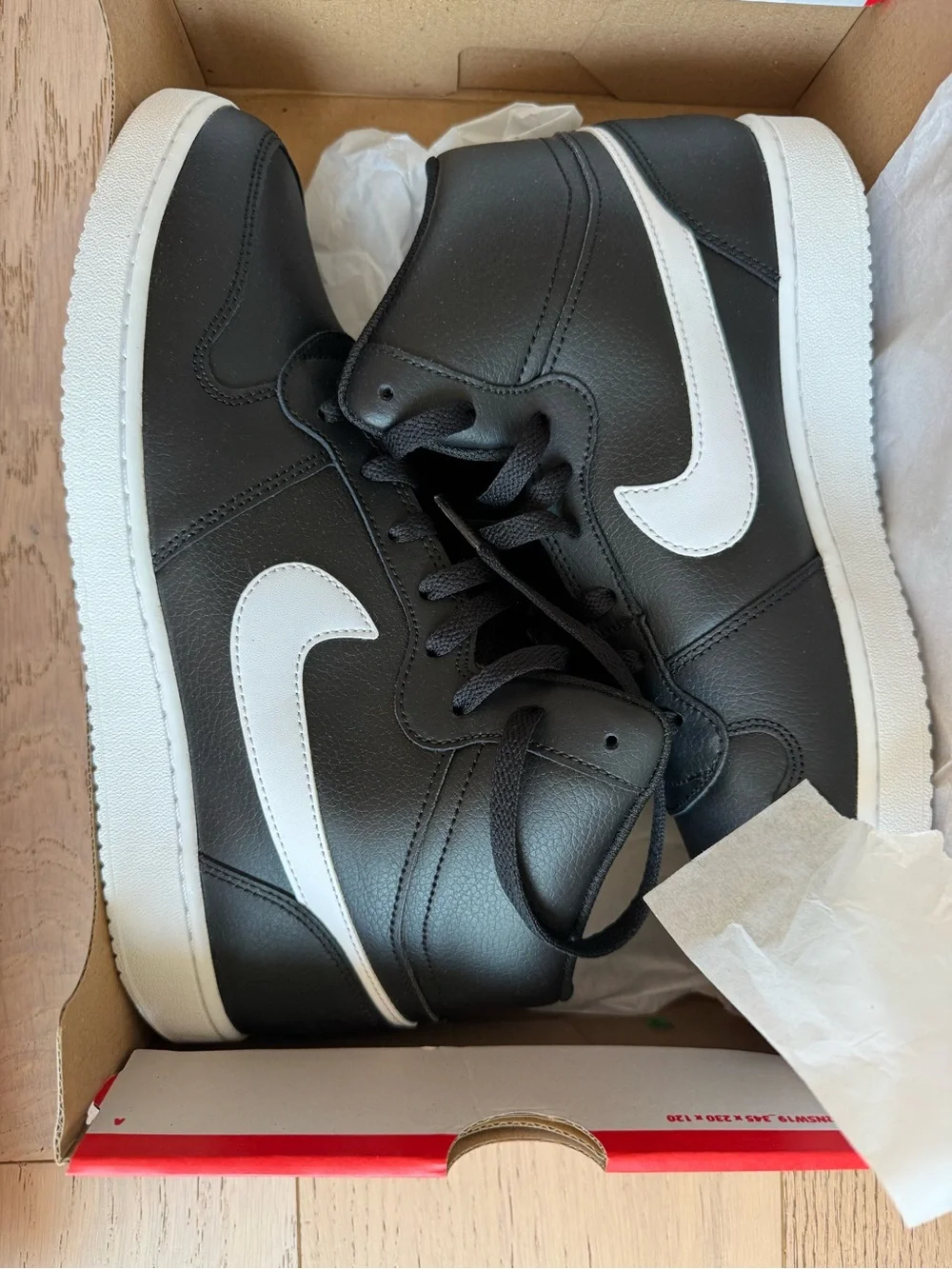 Nike Ebernon Mid Black/White Sneakers Sz: 11